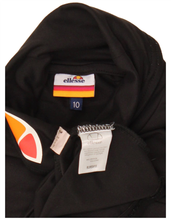 Женский жилет с рисунком Ellesse Top UK 10, маленький, черный нейлон