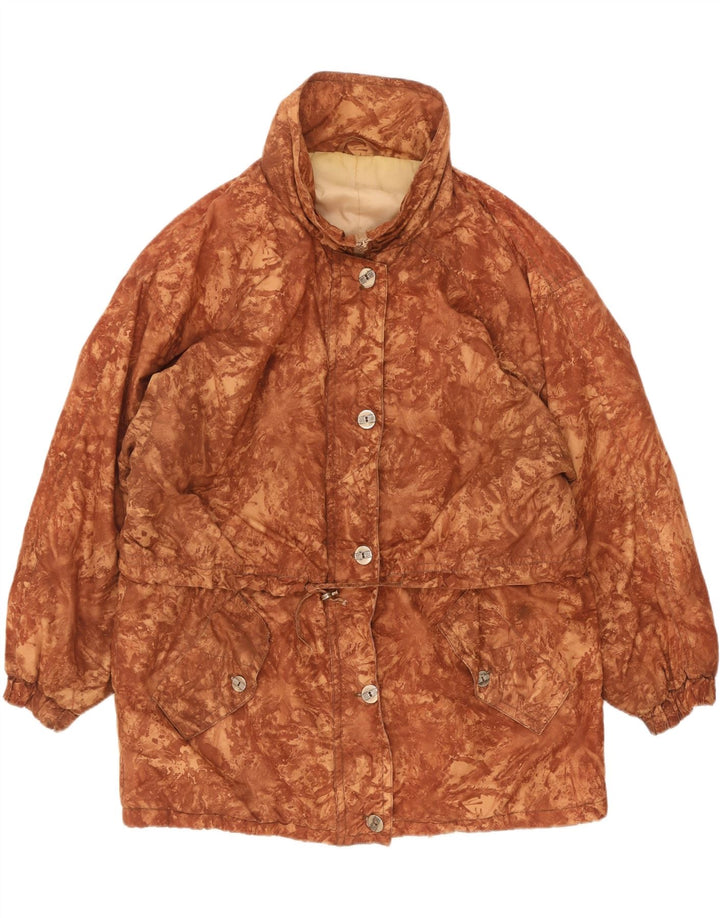 Винтажная женская куртка-ветровка оверсайз UK 18 XL Коричневый камуфляж