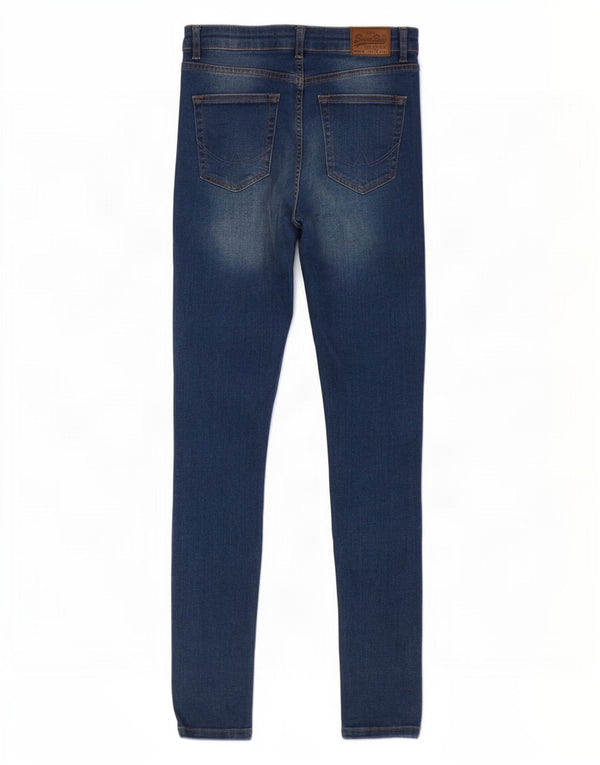 Женские потертые джинсы скинни Superdry Sophia W29 L32, синий хлопок