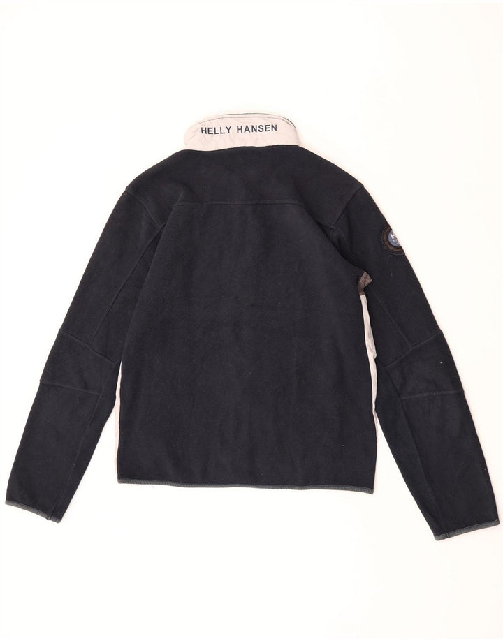 Мужская флисовая куртка Helly Hansen с графическим рисунком UK 40, большая темно-синяя с цветными блоками