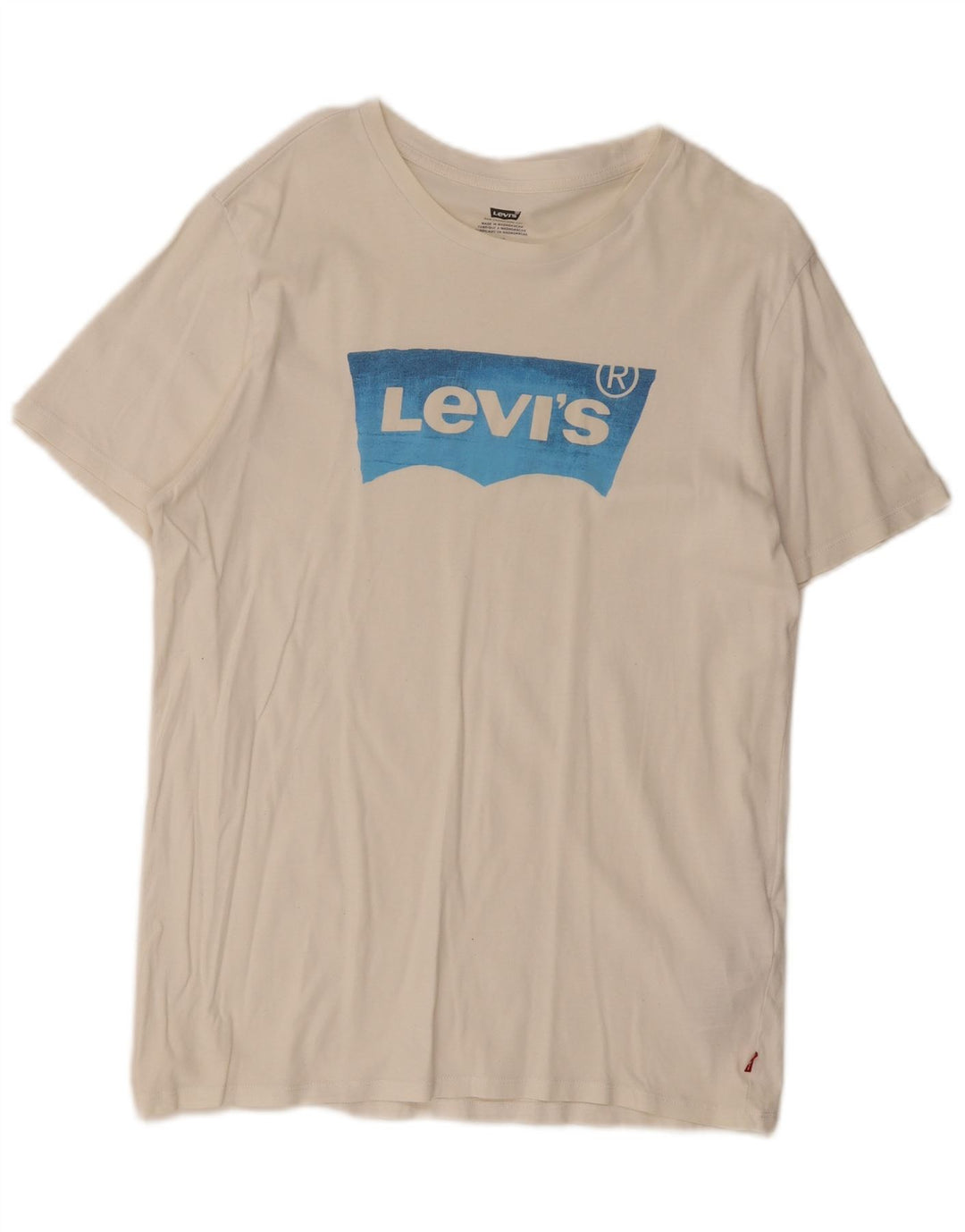 Мужская футболка с рисунком Levi's, большой белый хлопок