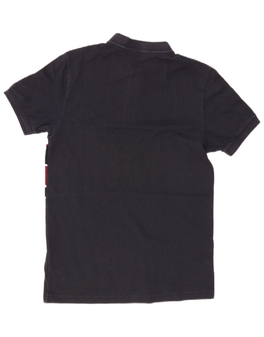 Мужская рубашка-поло Fred Perry, маленькая, темно-синяя, хлопковая с цветными блоками