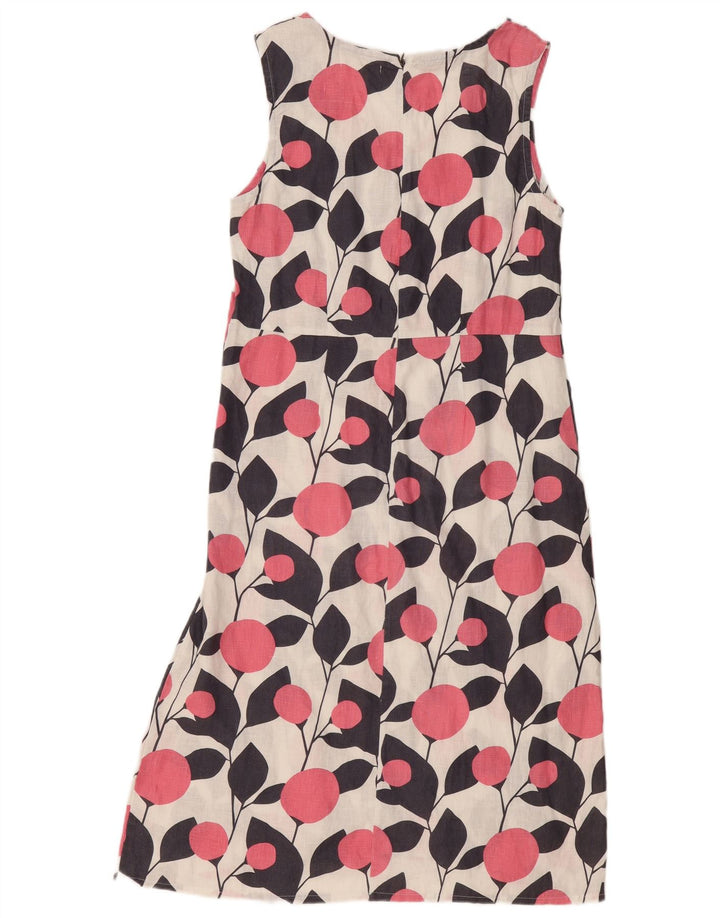 Женское платье прямого кроя без рукавов White Stuff UK 12, средний белый с цветочным принтом