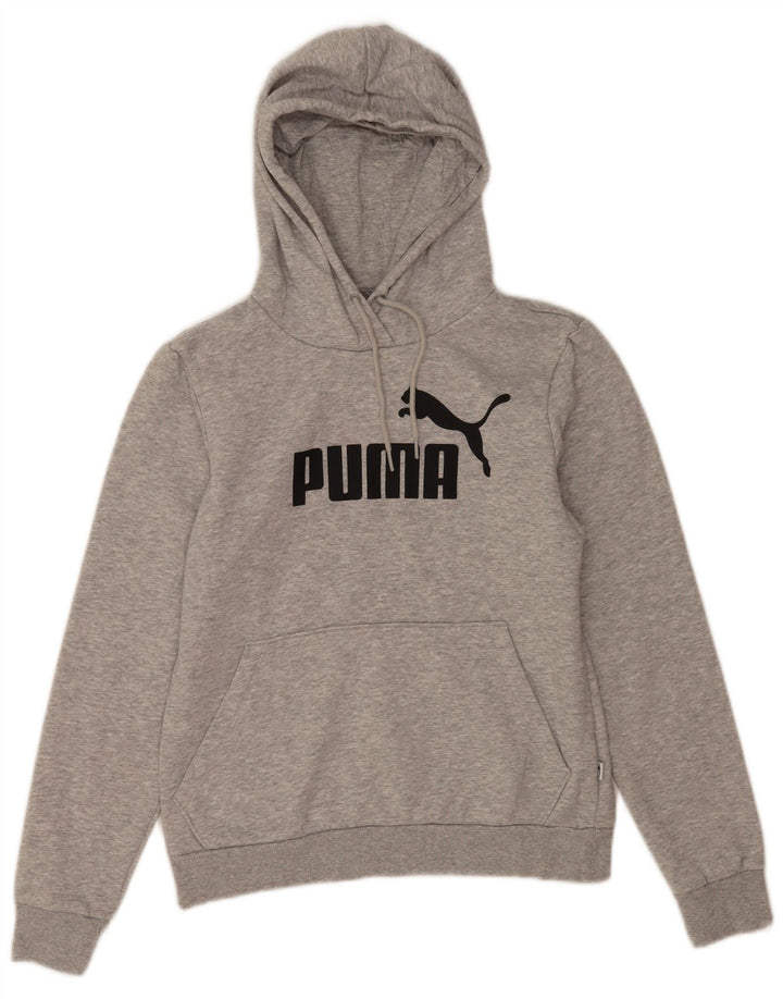 Женский джемпер с капюшоном Puma UK 12, средний серый полиэстер с крапинками