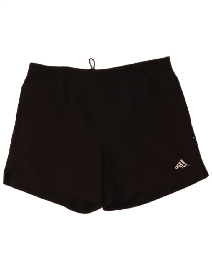 Мужские спортивные шорты Adidas, большие черные из полиэстера