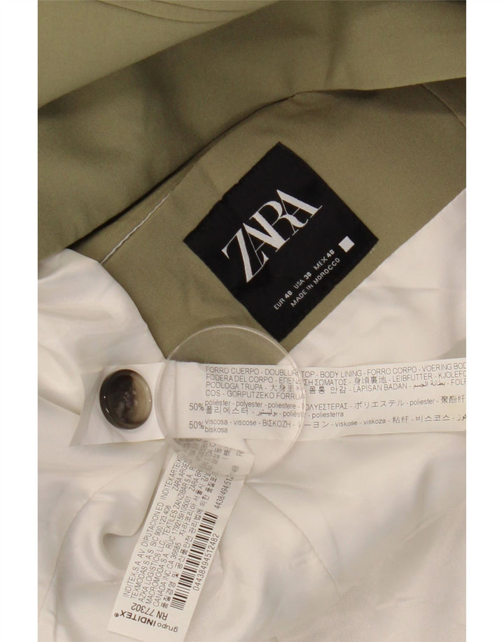 Мужской пиджак ZARA на 1 пуговице EU 48, средний цвет хаки, полиэстер