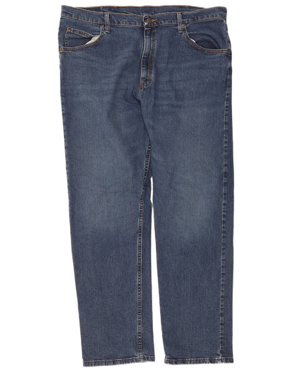 Мужские прямые джинсы Wrangler W38 L32 синие, хлопок