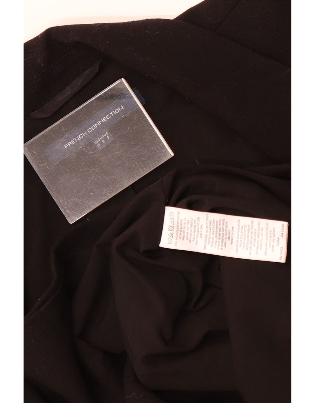 Женский двубортный пиджак French Connection, Великобритания 10, маленький черный