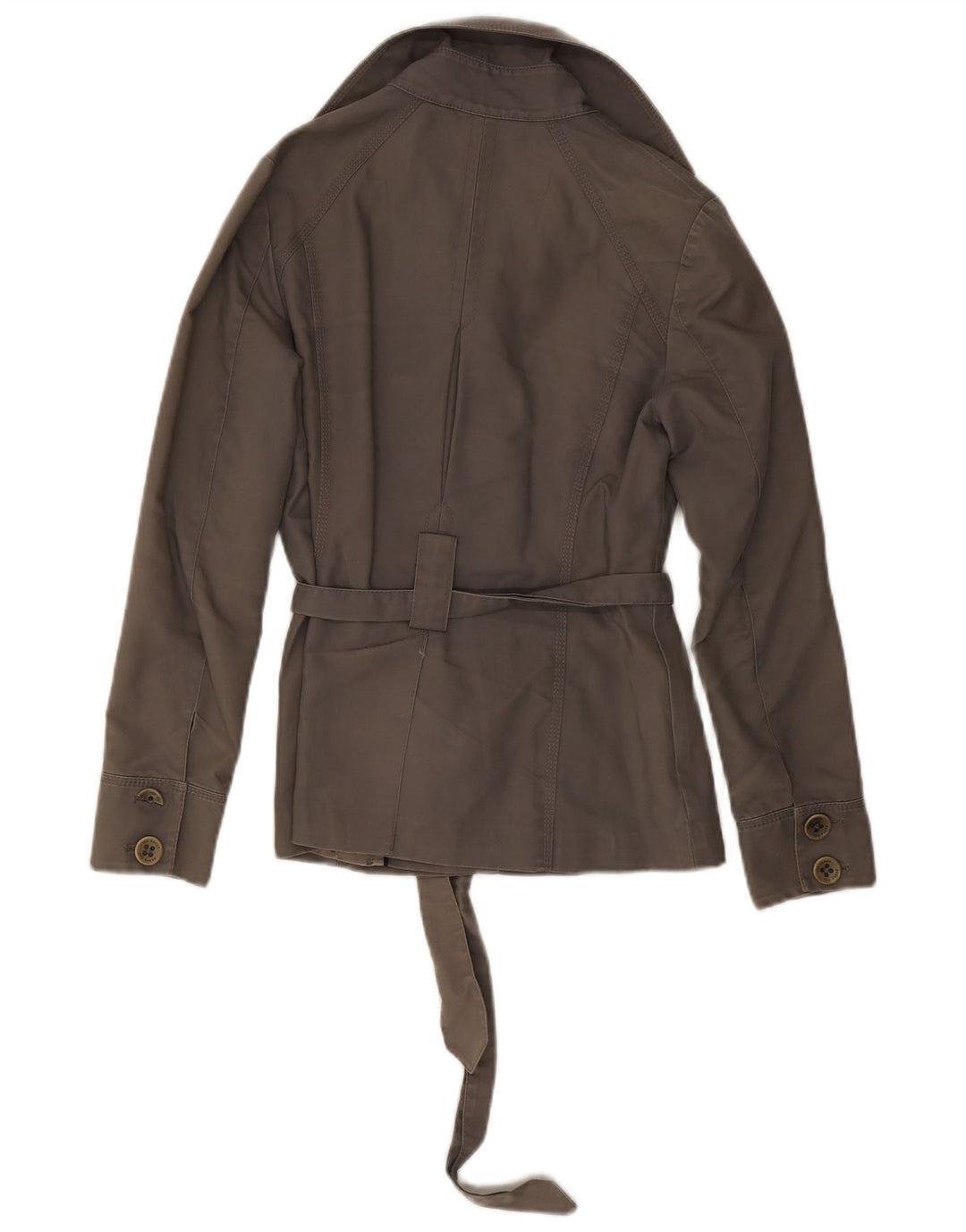 Короткий женский плащ TED BAKER, размер 1 XS, серый хлопок