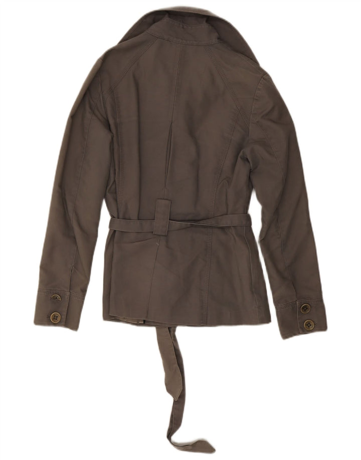 Короткий женский плащ TED BAKER, размер 1 XS, серый хлопок