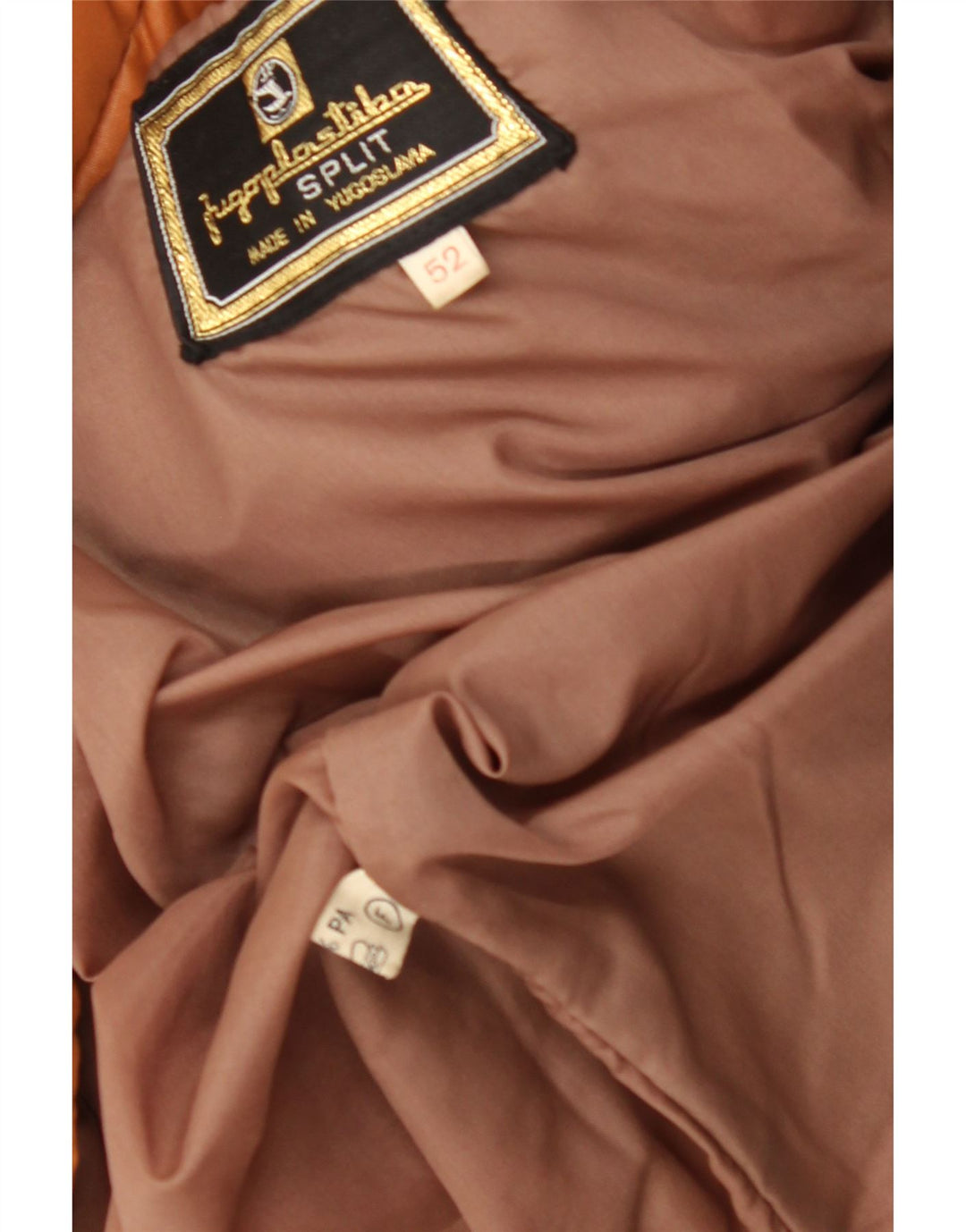 VINTAGE Мужская стеганая куртка IT 52 XL Оранжевый полиэстер с цветными блоками