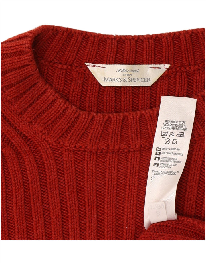Мужской джемпер с круглым вырезом Marks & Spencer St. Michael, большой красный классический