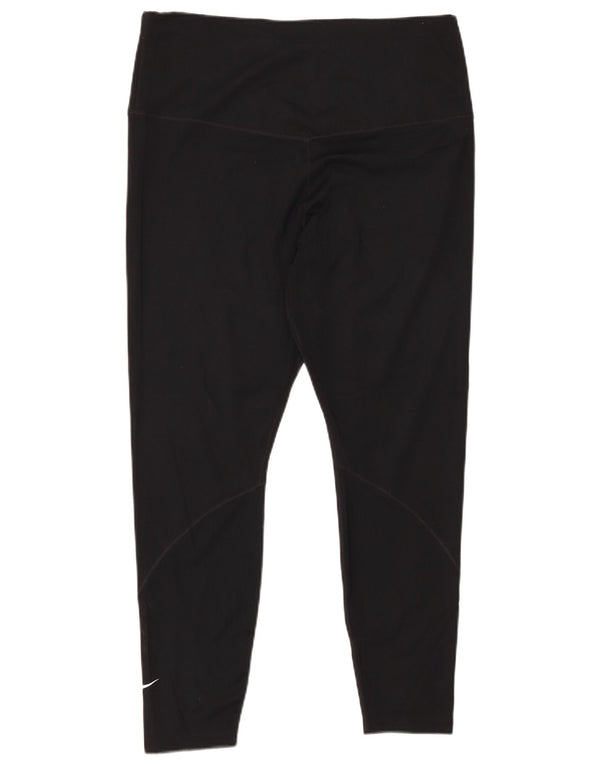 Женские укороченные леггинсы NIKE Dri Fit UK 18 XL, черный полиэстер