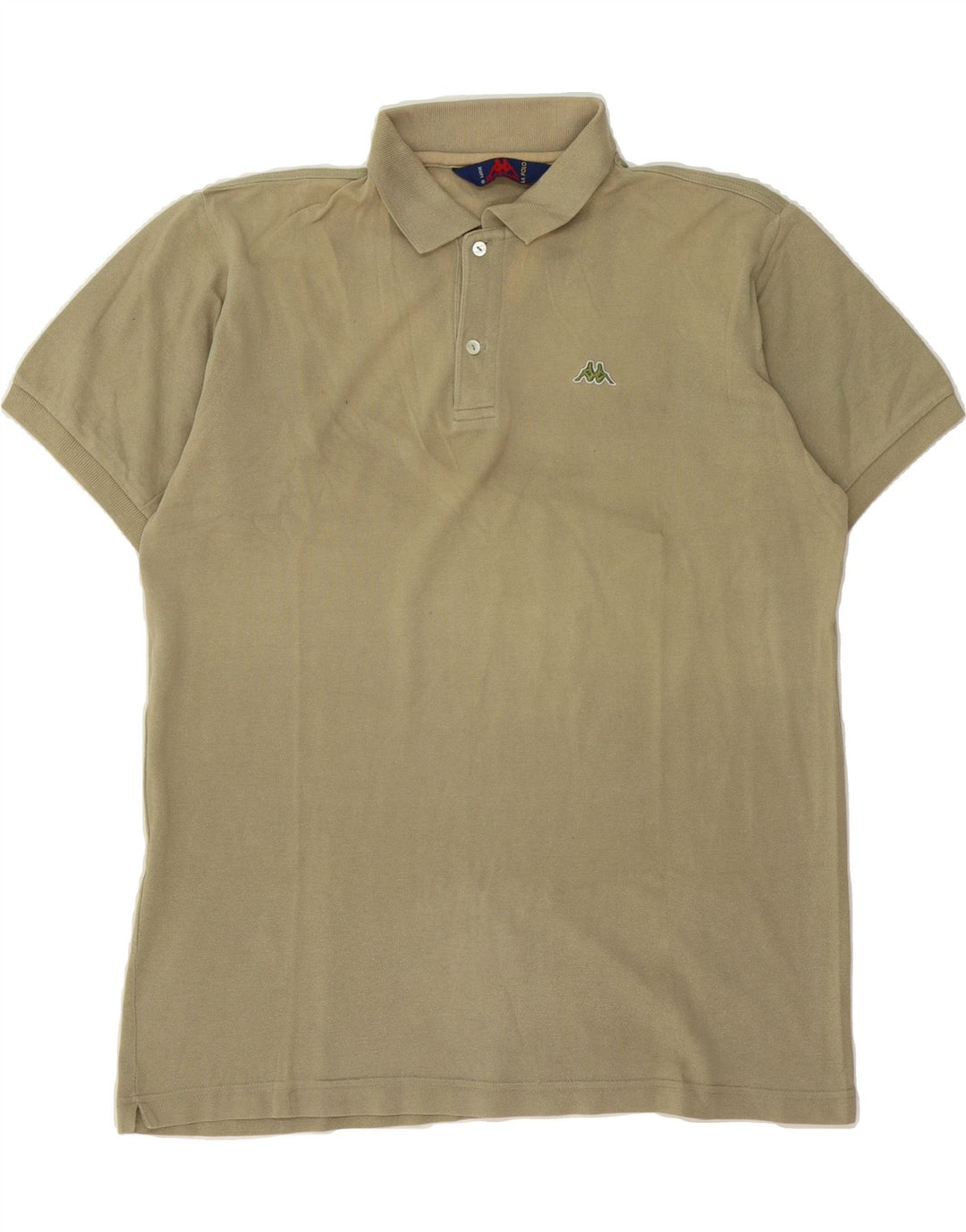 KAPPA Mens Polo Shirt Large Khaki Cotton Vintage Kappa and Second-Hand Kappa from Messina Hembry 
