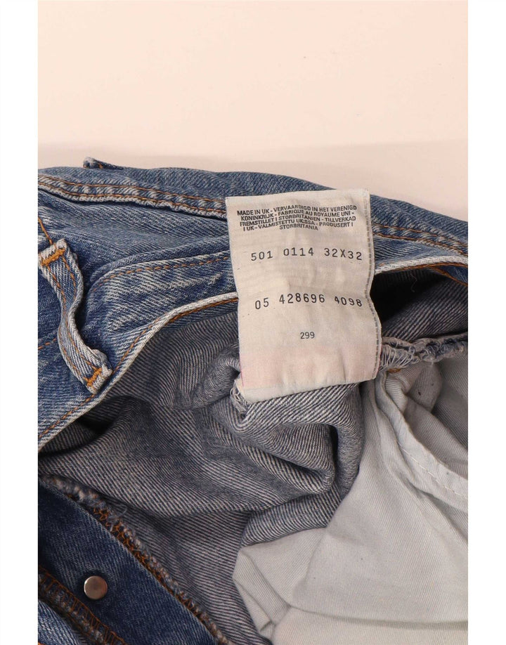 Мужские прямые джинсы Levi's 501 W32 L32 синие, хлопок