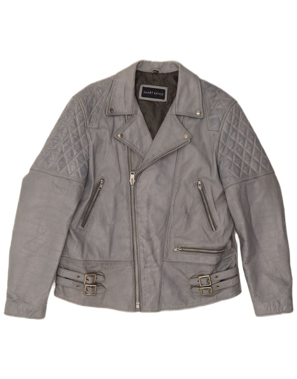 Женская кожаная косуха Smart Range UK 20 2XL синяя кожаная