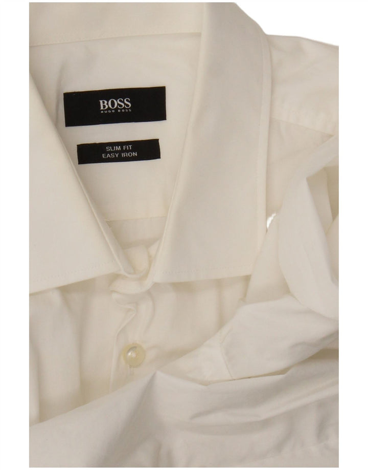 Мужская рубашка узкого кроя Hugo Boss, средний белый