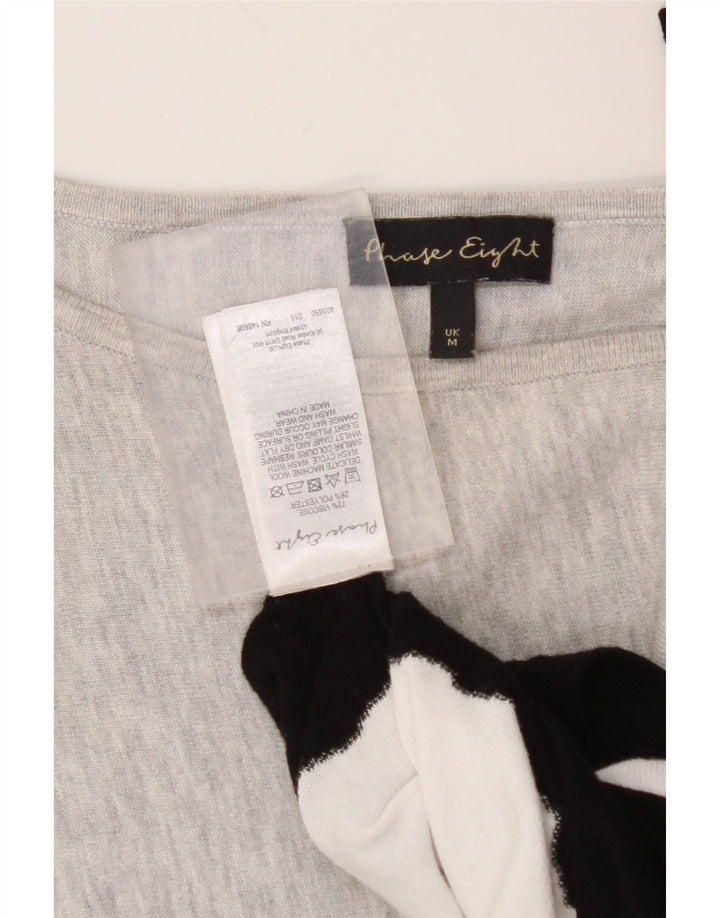 Женский свободный джемпер с вырезом «лодочка» PHASE EIGHT, Великобритания 14, средний серый цвет