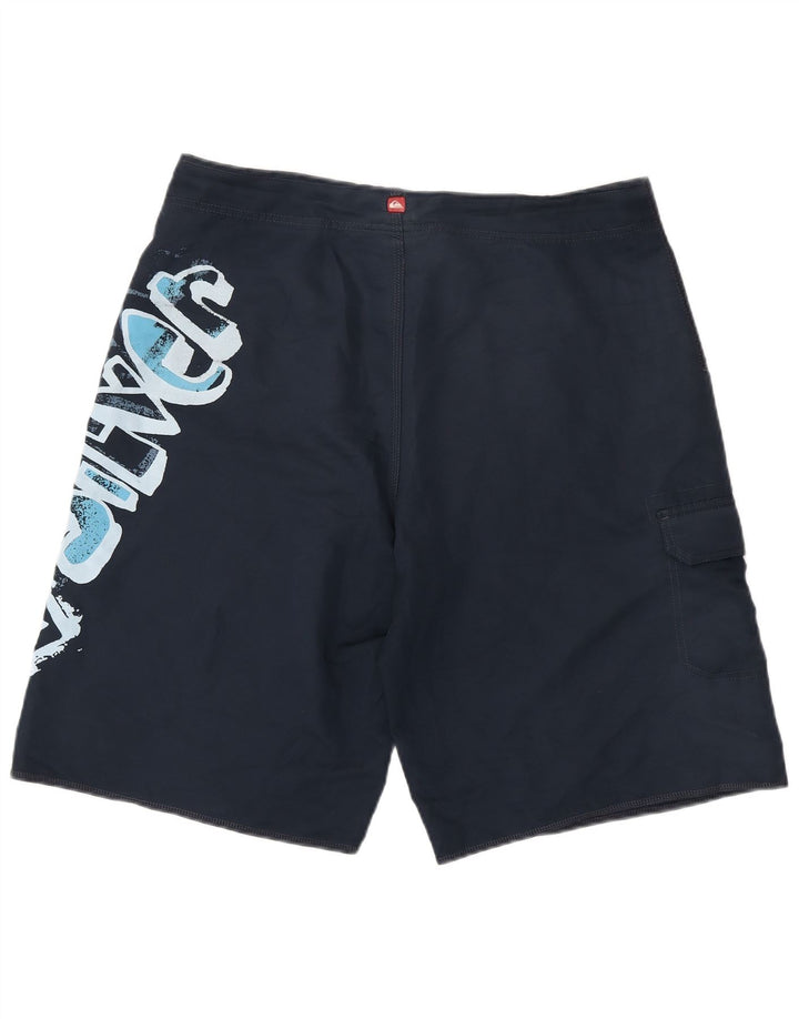 Мужские шорты для плавания Quiksilver с рисунком, большие, темно-синие, полиэстер