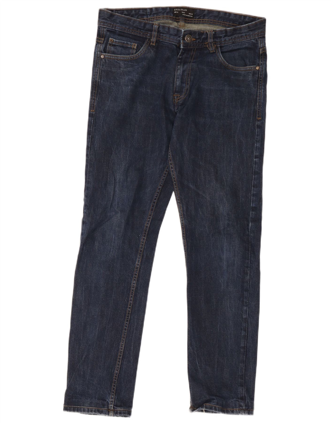 Мужские джинсы Zara Slim EU 40 Medium W32 L29 Темно-синий хлопок