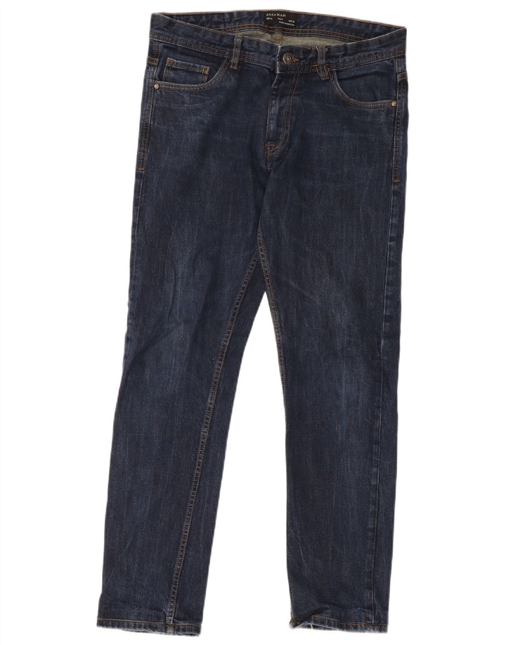 Мужские джинсы Zara Slim EU 40 Medium W32 L29 Темно-синий хлопок