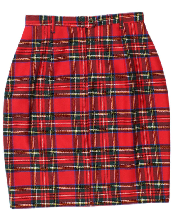 Винтажная женская юбка-карандаш с высокой талией IT 46, большая W26, красная клетка