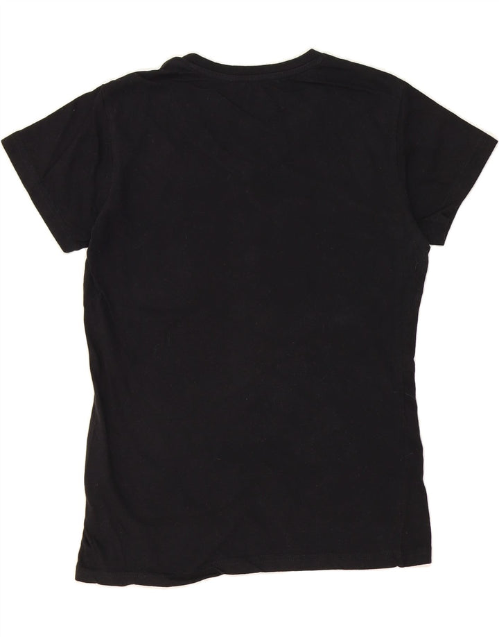 REEBOK Womens Graphic T-Shirt Top UK 12 Medium Black Cotton Vintage Reebok and Second-Hand Reebok from Messina Hembry 