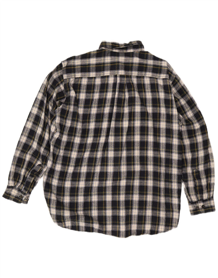 Мужская фланелевая рубашка L.L.BEAN, большой размер, темно-синяя клетка, хлопок