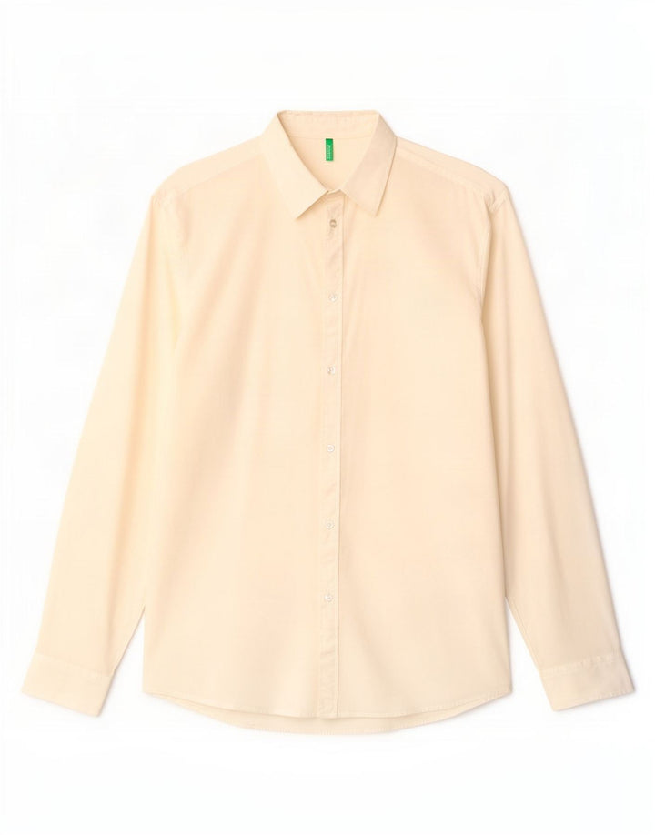 Мужская рубашка Benetton XL, белый хлопок