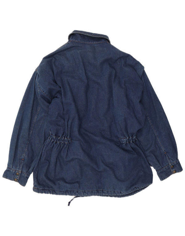 Мужская джинсовая куртка VANILIA, большая, темно-синяя, хлопок