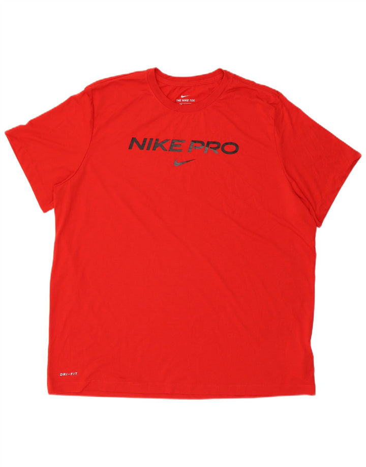 Мужская футболка NIKE Dri Fit с графическим рисунком 2XL, красный полиэстер