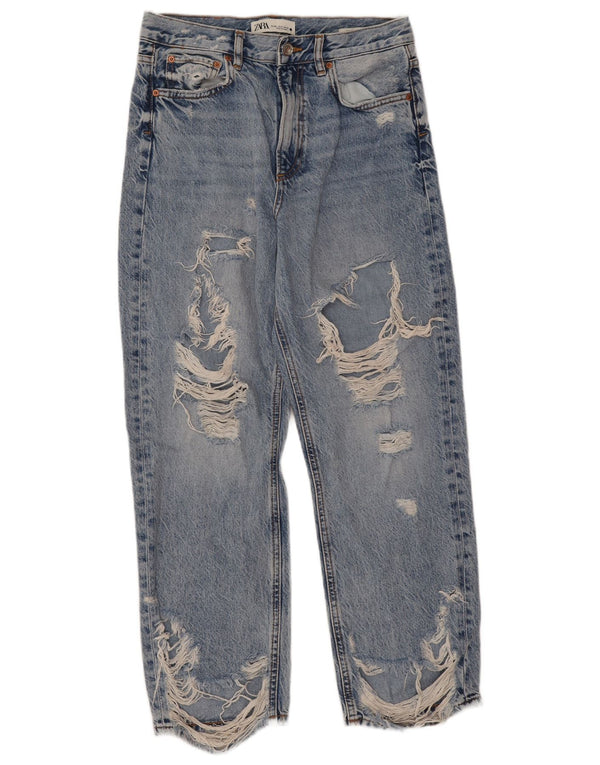 Женские прямые джинсы Zara EU 38, маленькие W28 L27, синие
