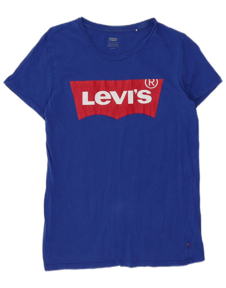 Мужская футболка с рисунком Levi's, маленький синий хлопок