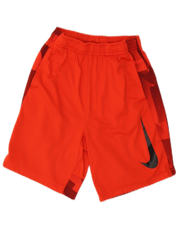 Спортивные шорты Nike Dri Fit с графическим рисунком для мальчиков, 10–11 лет, средний красный с геометрическим рисунком
