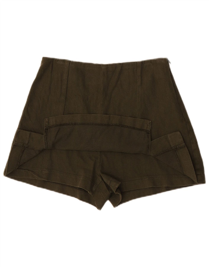 Женские шорты Zara XS W24, хлопок цвета хаки
