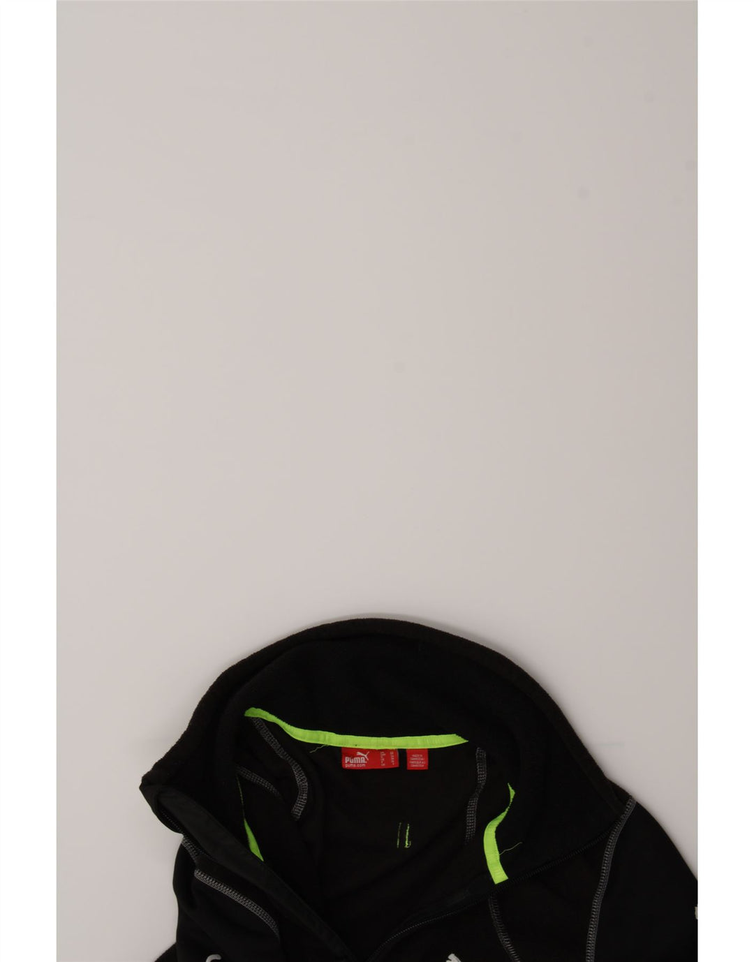 PUMA Womens Fleece Jacket UK 8 Small Black Colourblock Polyester Vintage Puma and Second-Hand Puma from Messina Hembry 