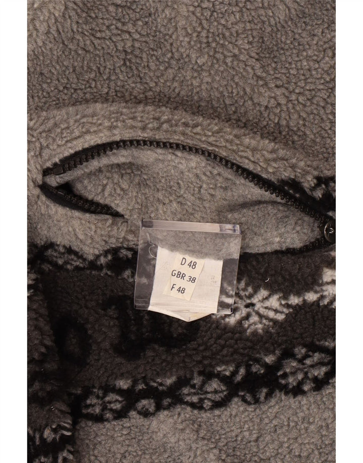 Мужская двусторонняя флисовая куртка VINTAGE UK 38 среднего серого цвета Fair Isle