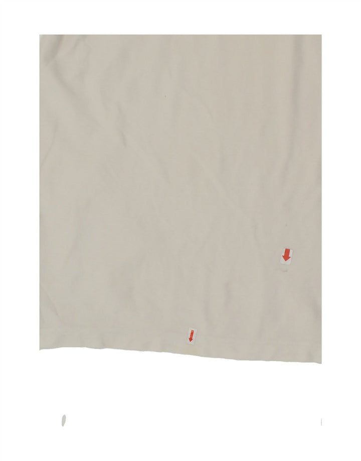 IZOD Mens Polo Shirt Medium Off White Cotton Vintage Izod and Second-Hand Izod from Messina Hembry 