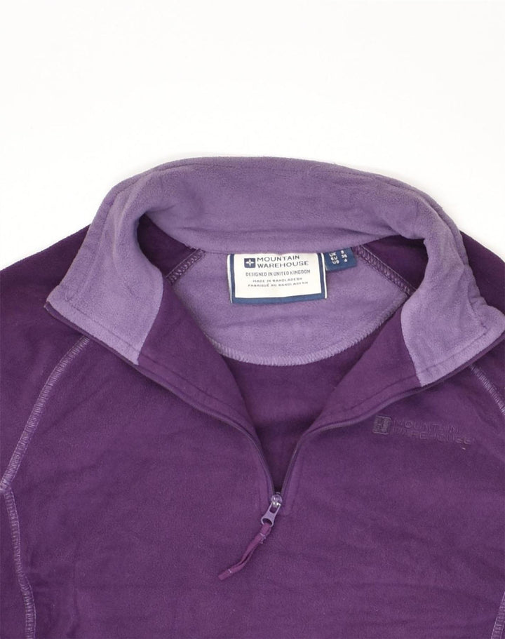 MOUNTAIN WAREHOUSE Womens Zip Neck Fleece Jumper UK 8 Small  Purple | Vintage Mountain Warehouse | Thrift | Second-Hand Mountain Warehouse | Used Clothing | Messina Hembry 