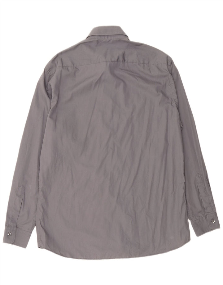 Мужская рубашка Hugo Boss, размер 40 15 1/2, средний серый