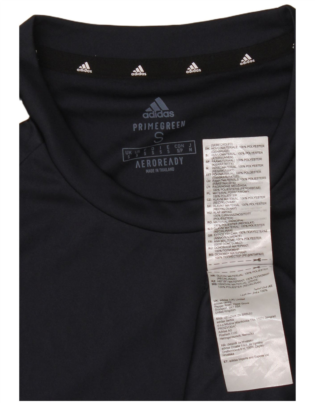 Adidas Мужская футболка Top Small Темно-синий полиэстер