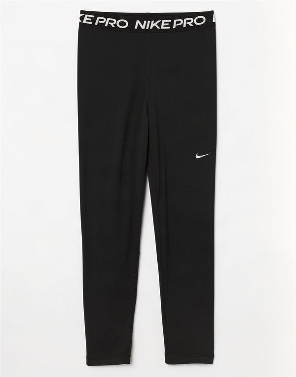 Женские укороченные леггинсы с рисунком Nike Dri Fit UK 12, средний черный полиэстер