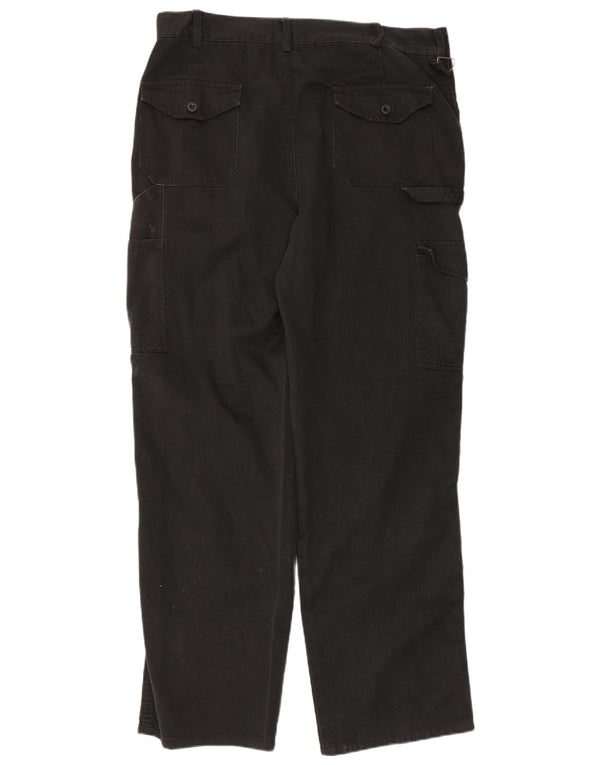 Dickies Mens Redhawk Straight Cargo Trousers W36 L30 Black Polyester