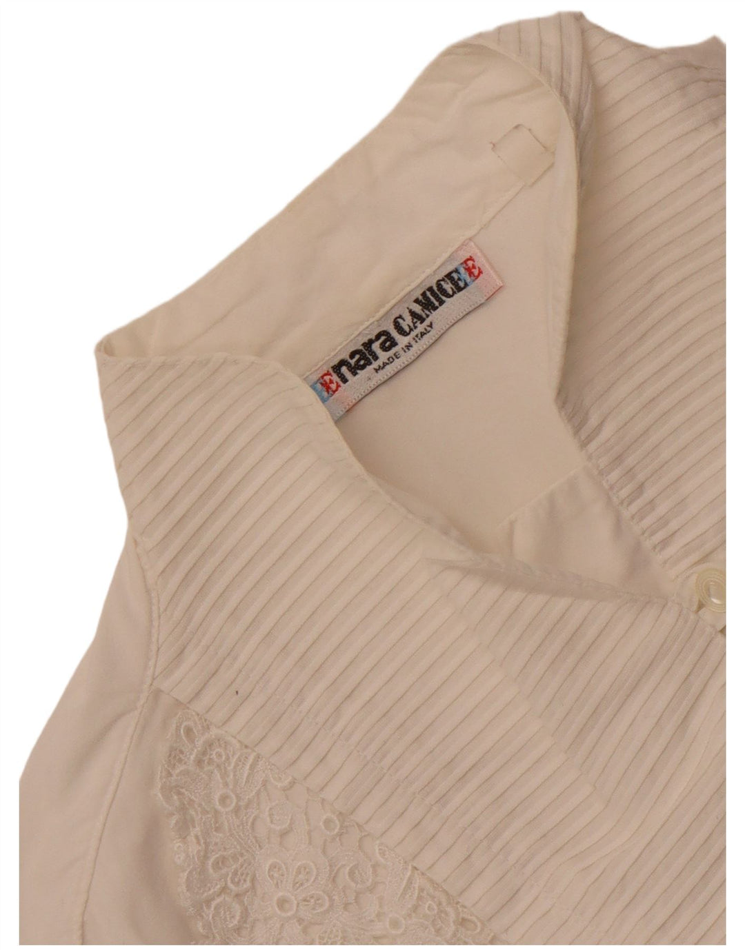 Женская укороченная блузка-рубашка Enara Camice UK 14, средний белый хлопок, хлопок