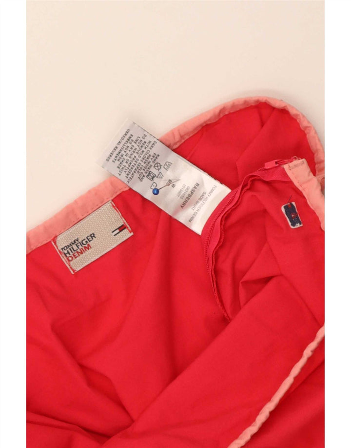 Tommy Hilfiger Женская юбка-трапеция среднего размера W34 Красный хлопок