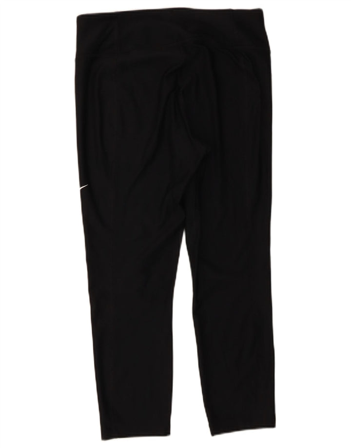 Женские леггинсы-капри NIKE Dri Fit UK 12, средний черный полиэстер