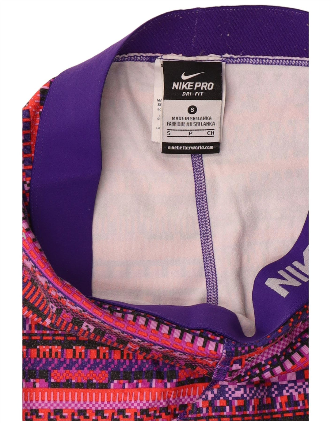 Женские леггинсы NIKE Dri Fit с графическим рисунком, Великобритания, 8 маленьких размеров, разноцветные с геометрическим узором