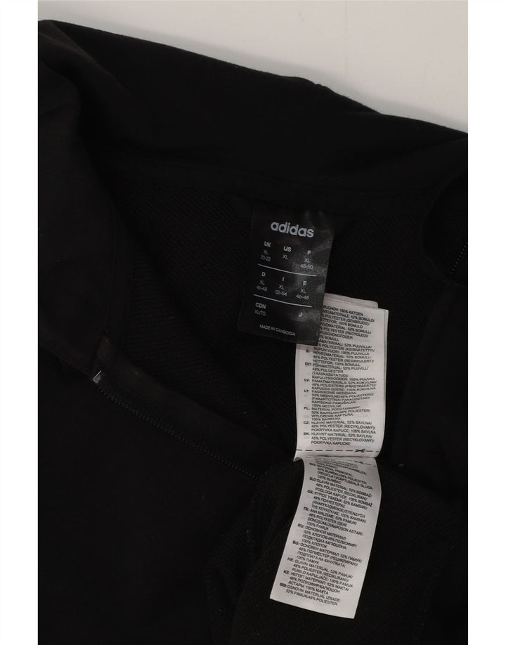 Женский свитер с капюшоном на молнии ADIDAS UK 20/22 XL, черный хлопок