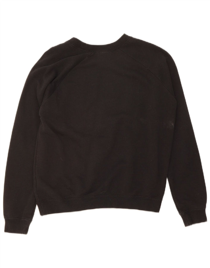 NIKE Womens Oversized Graphic Sweatshirt Jumper UK 10 Small Black Cotton