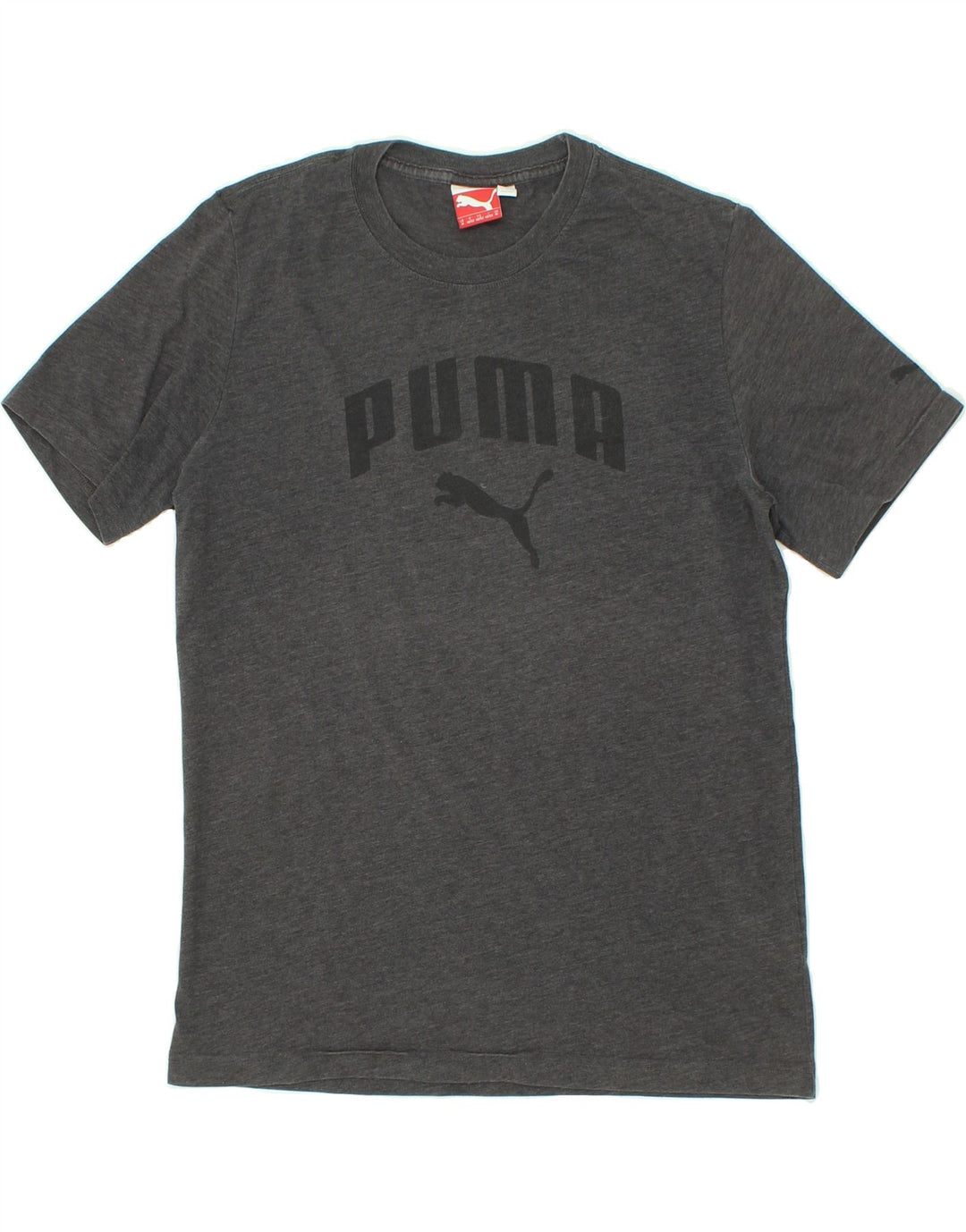 PUMA Mens Graphic T-Shirt Top Medium Grey Cotton Vintage Puma and Second-Hand Puma from Messina Hembry 
